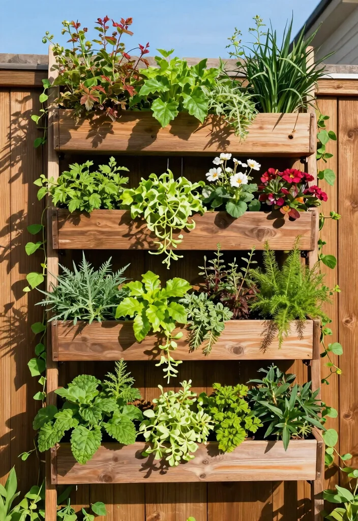 21 Stunning Outdoor Wall Art Ideas to Decorate Fences 1. Vertical Garden Wonders 0