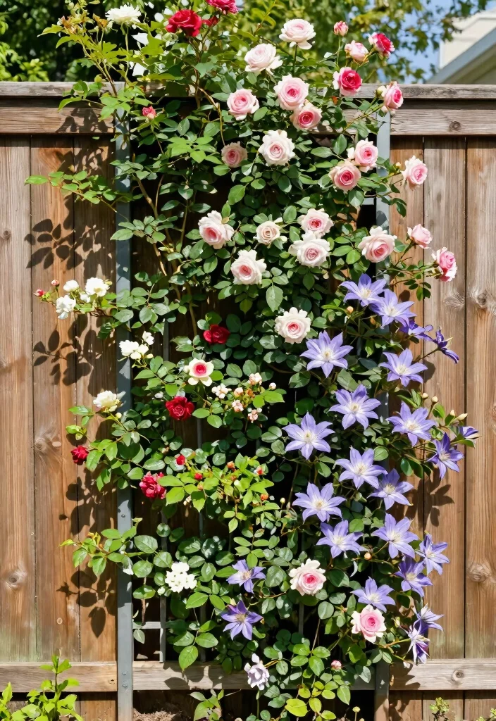 21 Stunning Outdoor Wall Art Ideas to Decorate Fences 13. Vertical Trellis Gardens 0