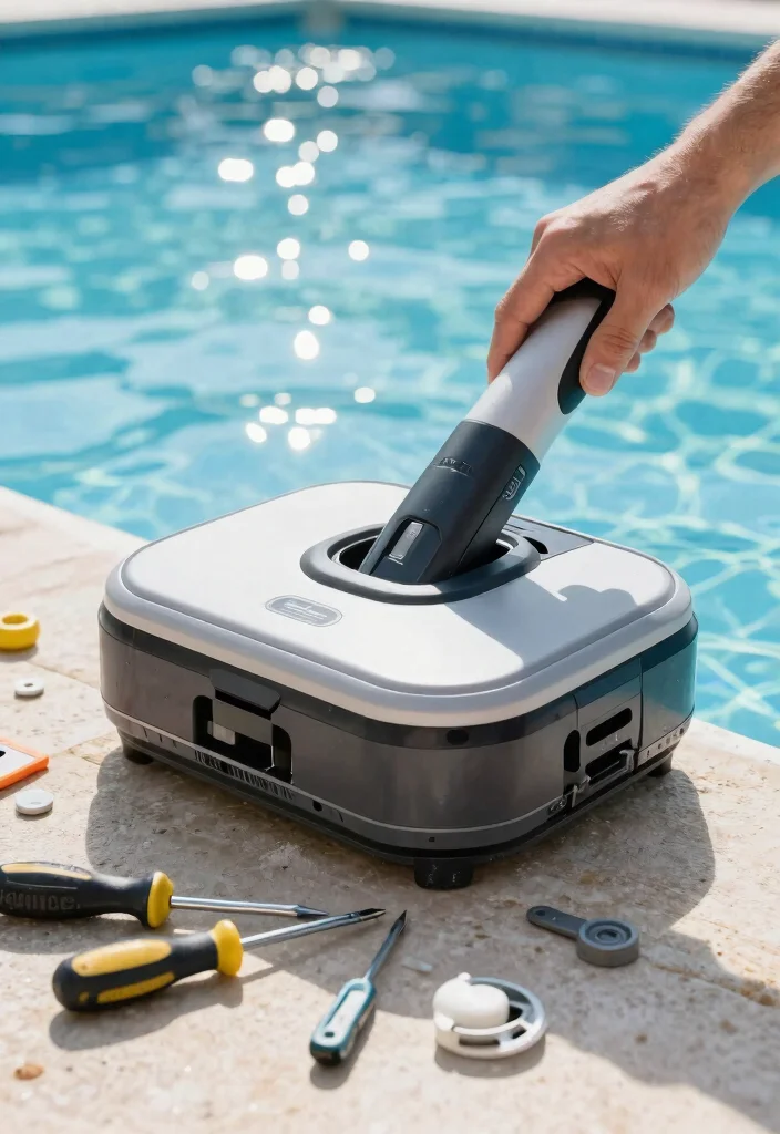 7 Easy Robotic Pool Cleaner Repair Tips 2. Inspect for Damage 0