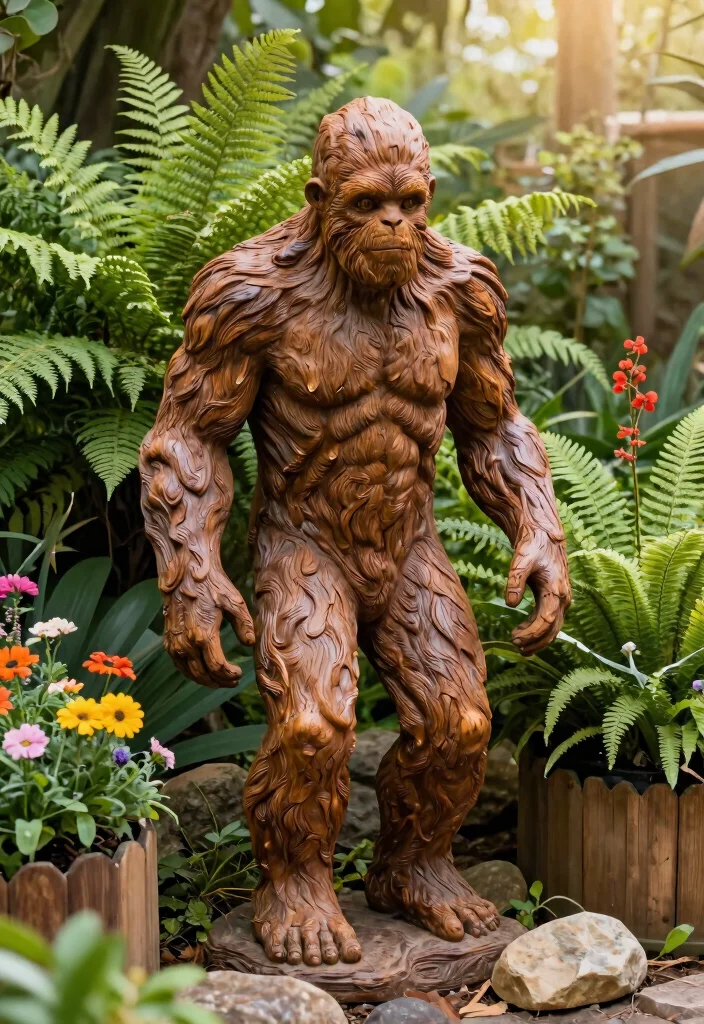 7 Fun Bigfoot Garden Statue Color Options 1. Classic Earthy Brown 0