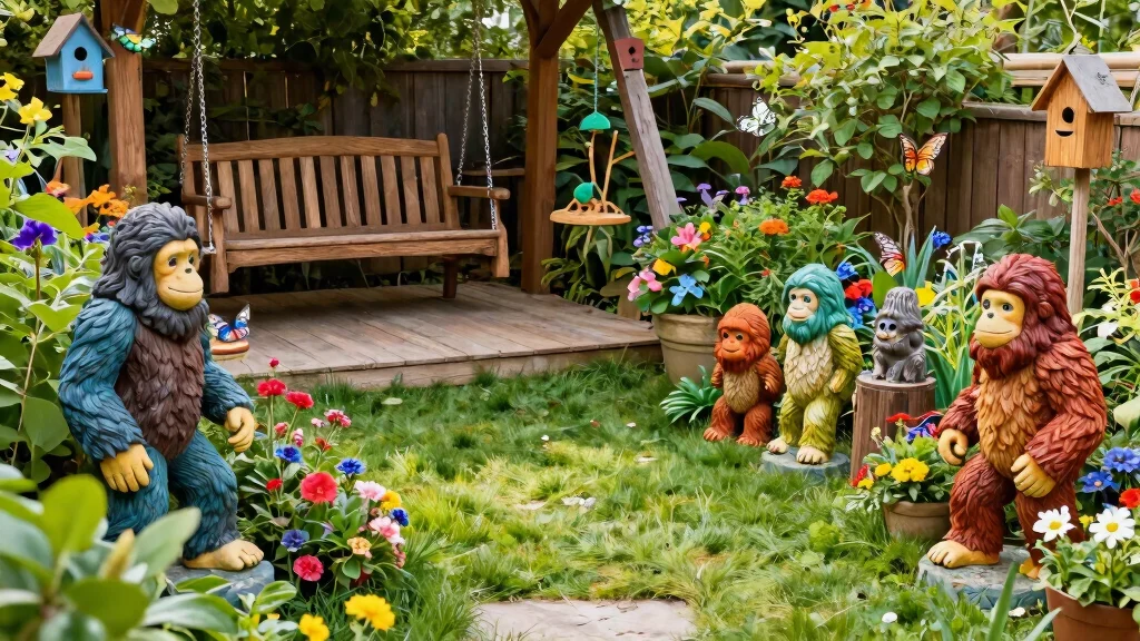 7 Fun Bigfoot Garden Statue Color Options