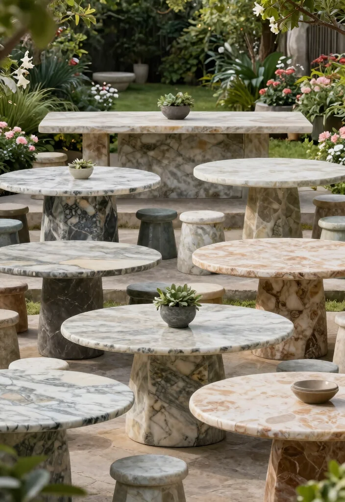 7 Heavy Duty Stone Top Patio Dining Table Options 7. Customizable Stone Table Options 0