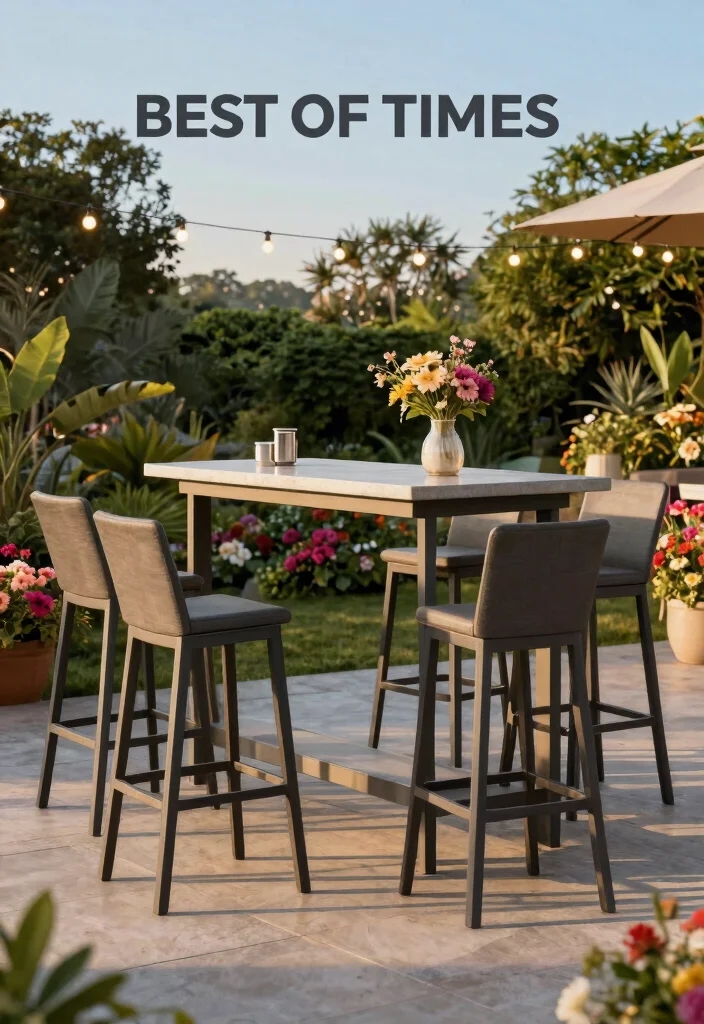 7 Honest Best of Times Patio 8 Piece Bar Set Reviews 1. Stylish Design that Complements Any Outdoor Space 0