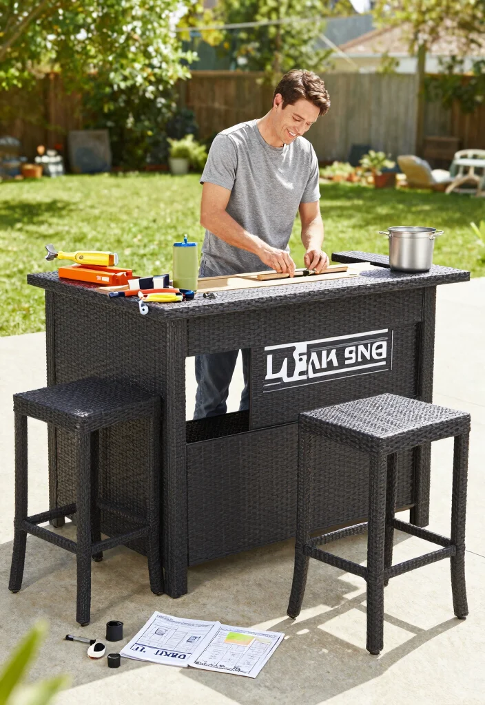 7 Honest Best of Times Patio 8 Piece Bar Set Reviews 4. Easy Assembly for Hassle Free Enjoyment 0