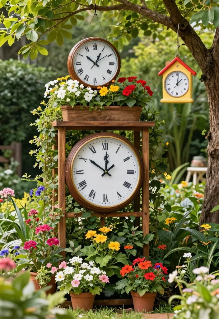 7 Pro Outdoor Clock Decoration Tips for Patios 2. Incorporate Clocks into Your Garden Design 0