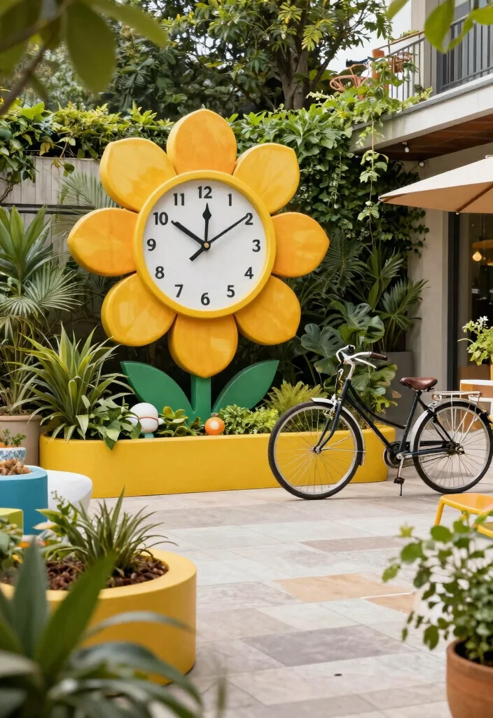 7 Pro Outdoor Clock Decoration Tips for Patios 5. Utilize Clocks as Functional Art 0