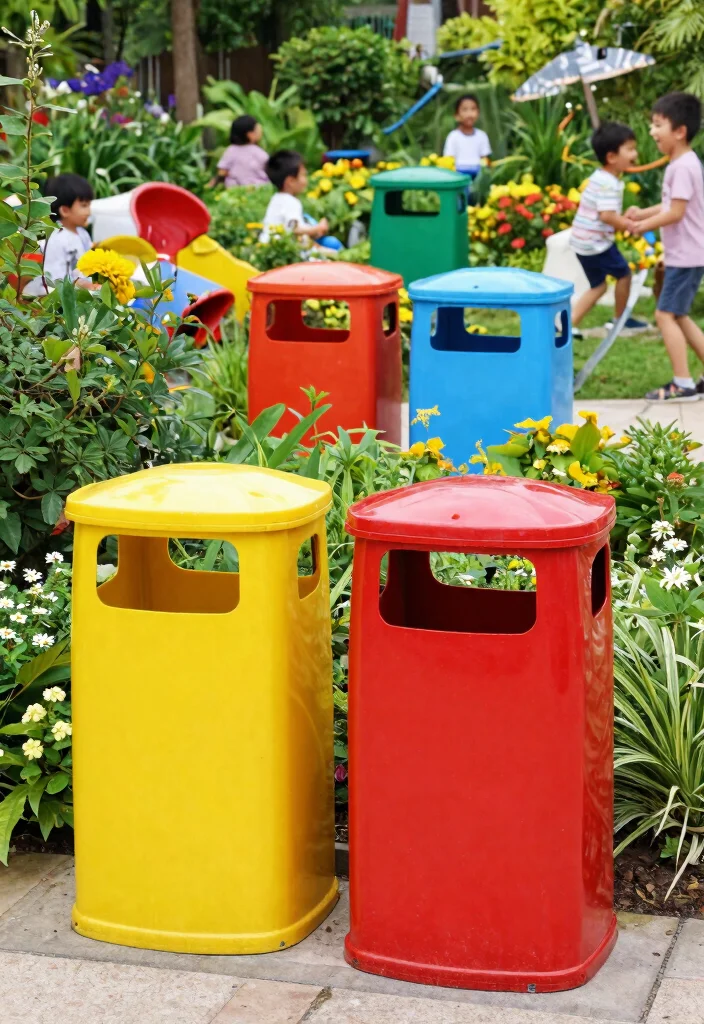 9 Aesthetic Outdoor Trash Can Inspiration Designs 6 9 Aesthetic Outdoor Trash Can Inspiration Designs 6. Colorful Playful Bins 0