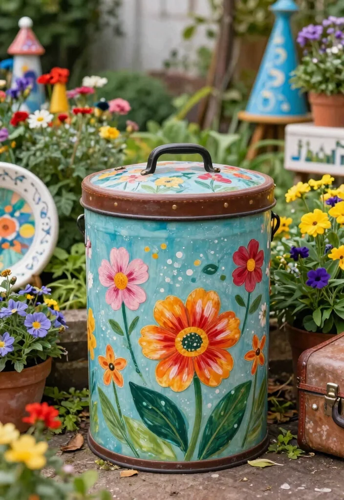 9 Aesthetic Outdoor Trash Can Inspiration Designs 7 9 Aesthetic Outdoor Trash Can Inspiration Designs 7. Artistic Upcycling 0