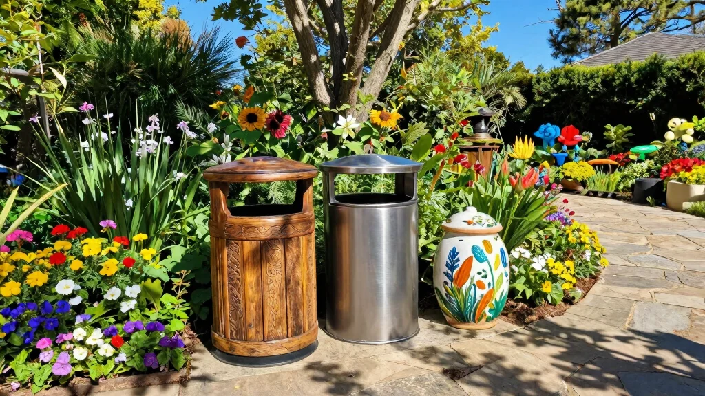 9 Aesthetic Outdoor Trash Can Inspiration Designs