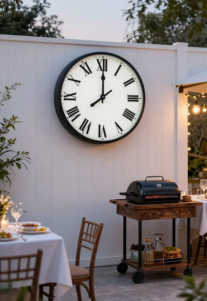 9 Beautiful Outdoor Wall Clock Ideas Vintage Vibe 4. Classic Roman Numeral Clock 0