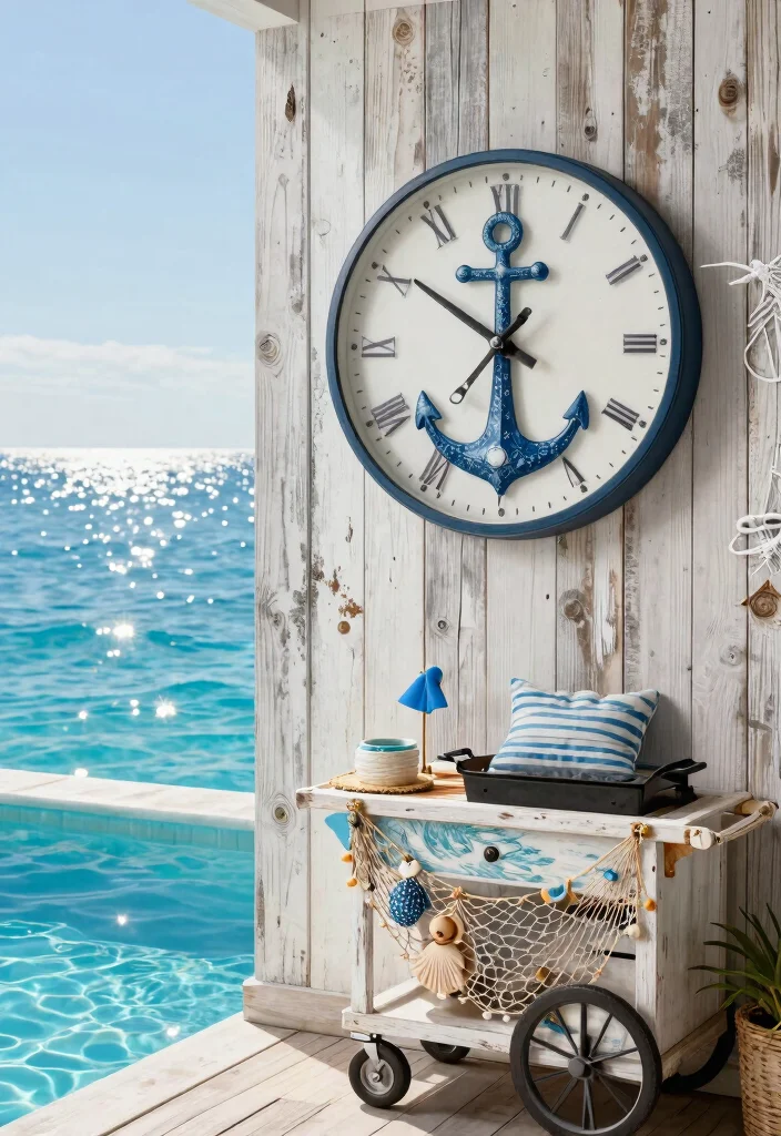 9 Beautiful Outdoor Wall Clock Ideas Vintage Vibe 5. Nautical Themed Clock 0