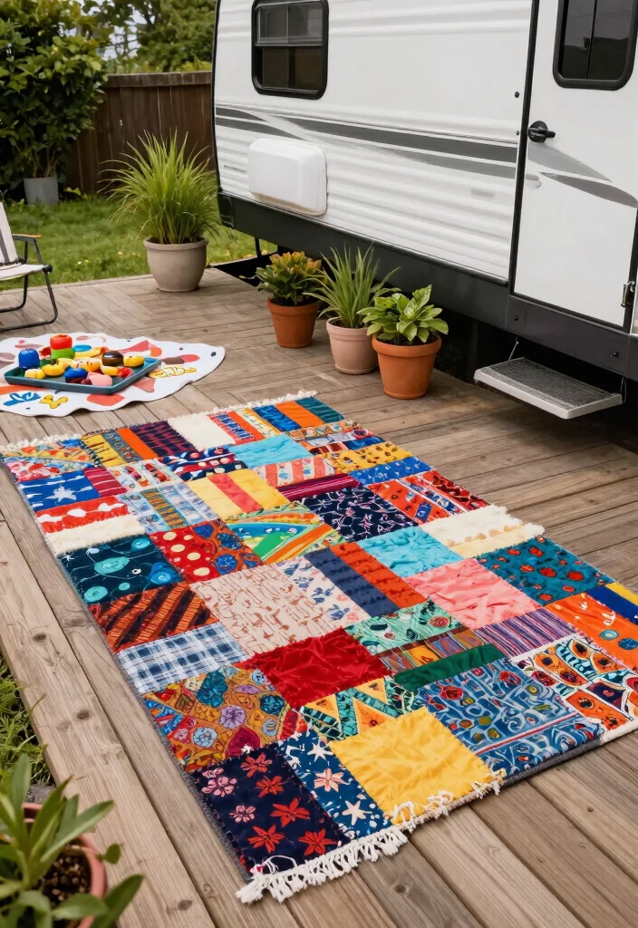 9 Best RV Patio Rug Ideas for Camper Adventures 5. Customizable DIY Rugs 0