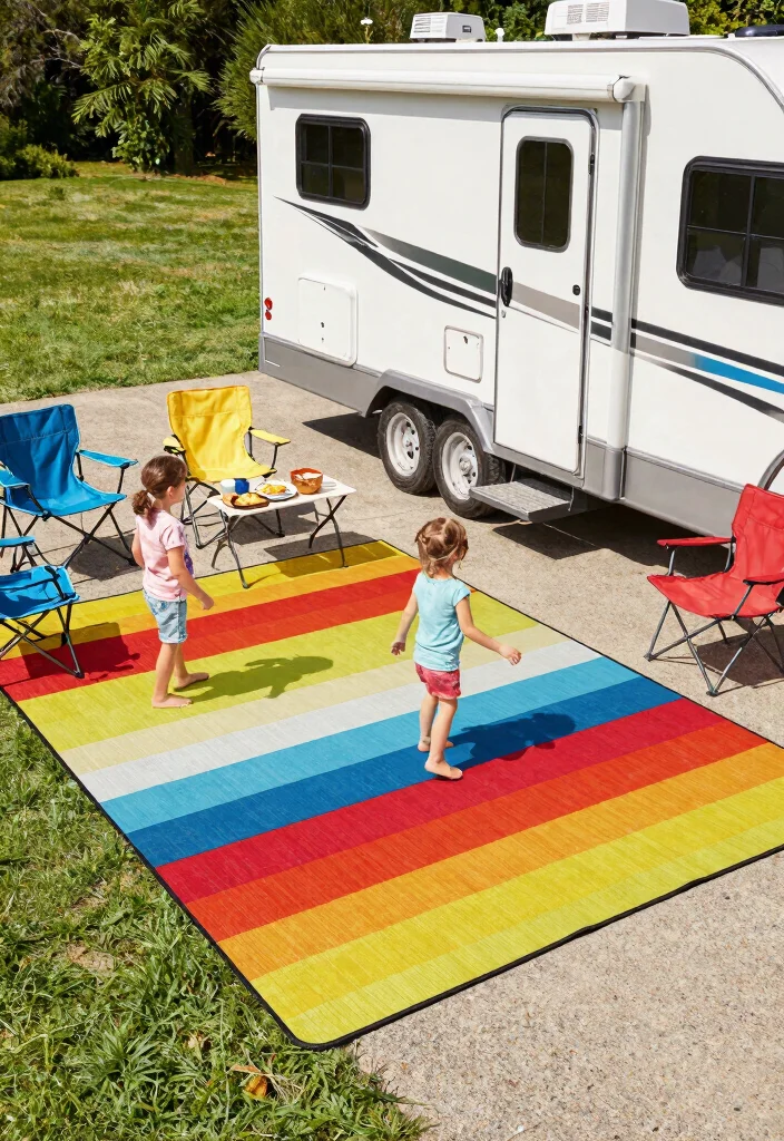 9 Best RV Patio Rug Ideas for Camper Adventures 6. Durable Waterproof Rugs 0