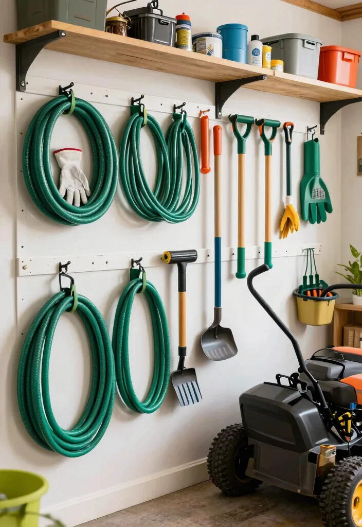 9 Clever Riding Mower Shed Ideas Protect Your Gear 7. Garden Gear Wall 0