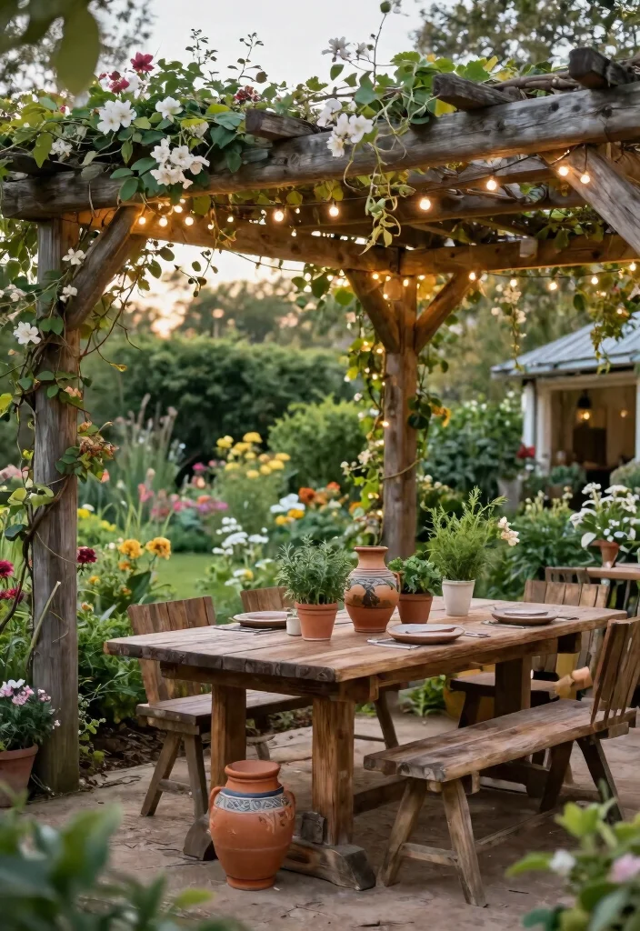 9 Covered Deck Concepts Pergola Roof Retractable Awning 2. Rustic Charm with a Wooden Beam Pergola 0