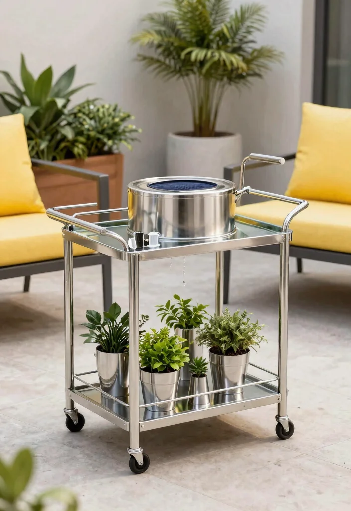 9 Custom Primo Grill Cart Ideas for Ceramic Smokers 2 9 Custom Primo Grill Cart Ideas for Ceramic Smokers 2. Modern Metal Cart 0
