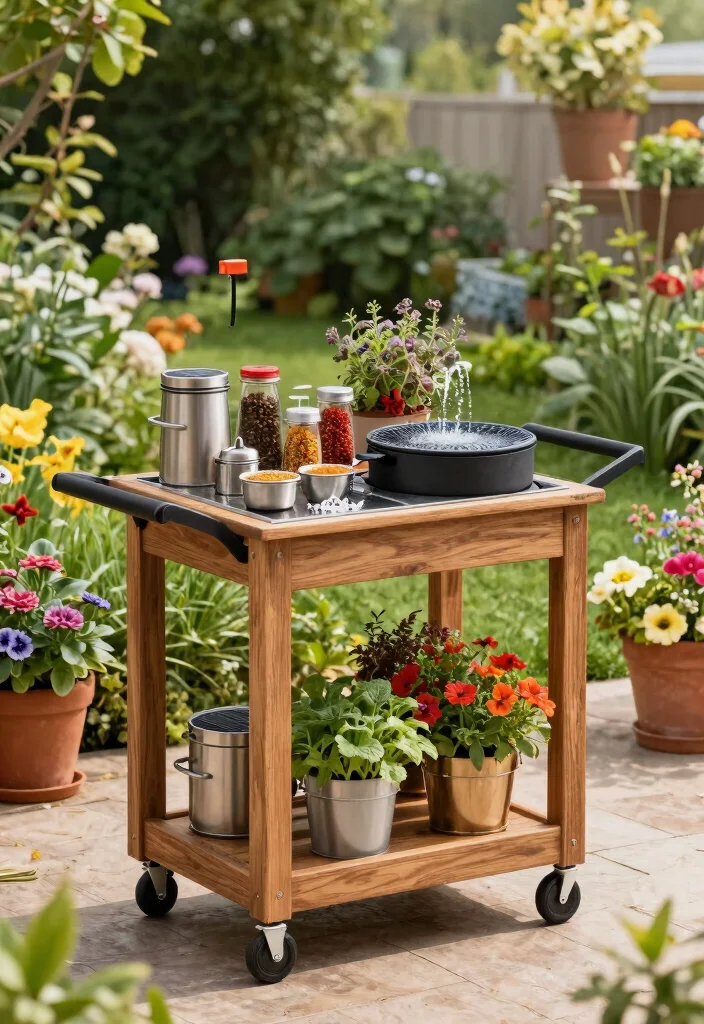 9 Custom Primo Grill Cart Ideas for Ceramic Smokers 3 9 Custom Primo Grill Cart Ideas for Ceramic Smokers 3. Multi Level Cart 0