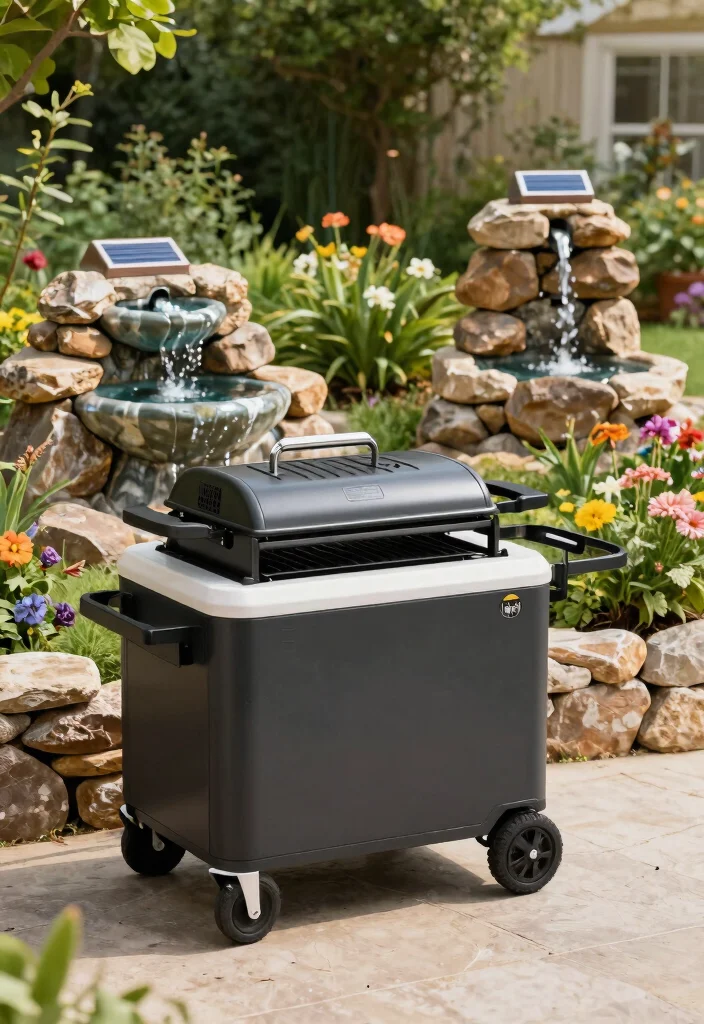 9 Custom Primo Grill Cart Ideas for Ceramic Smokers 4 9 Custom Primo Grill Cart Ideas for Ceramic Smokers 4. Mobile Cart with Cooler 0
