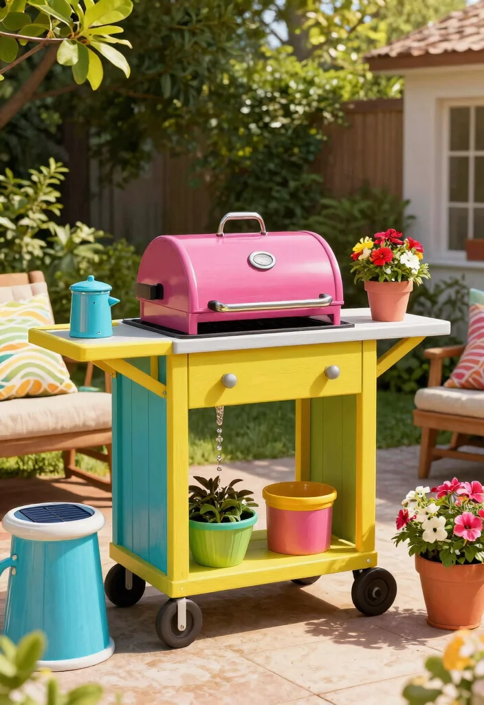 9 Custom Primo Grill Cart Ideas for Ceramic Smokers 9 9 Custom Primo Grill Cart Ideas for Ceramic Smokers 9. Custom Color Scheme 0