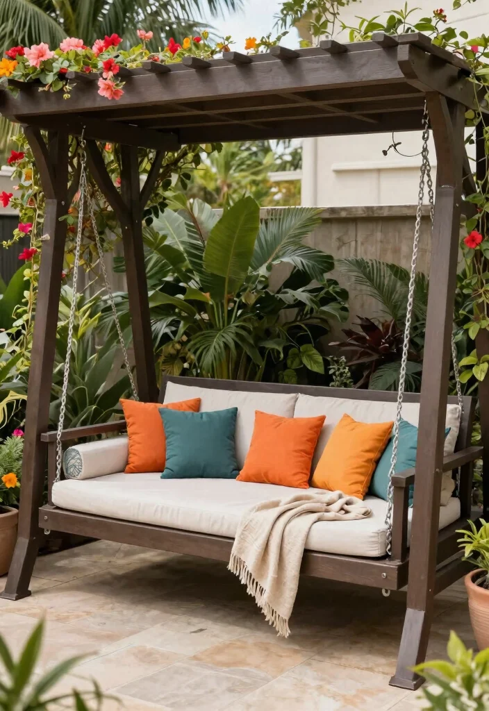 9 Dreamy Patio Daybed Ideas for Ultimate Relaxation 9 9 Dreamy Patio Daybed Ideas for Ultimate Relaxation 9. Stylish Swing Daybed 0