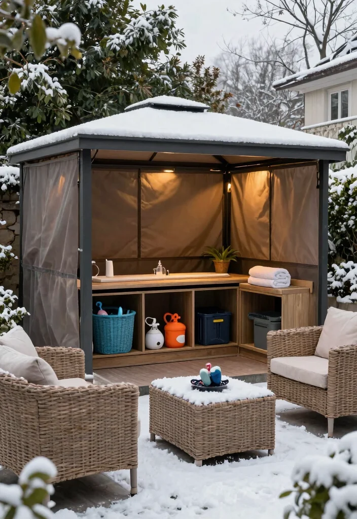 9 Heavy Duty Swim Spa Cover Ideas for Winter 6. Multi Functional Spa Covers with Storage Options 0