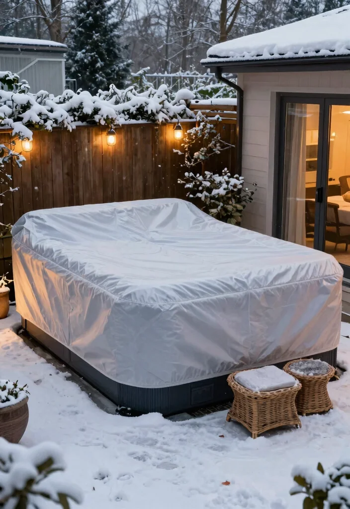 9 Heavy Duty Swim Spa Cover Ideas for Winter 9. Custom Fit Covers with Thermal Insulation 0