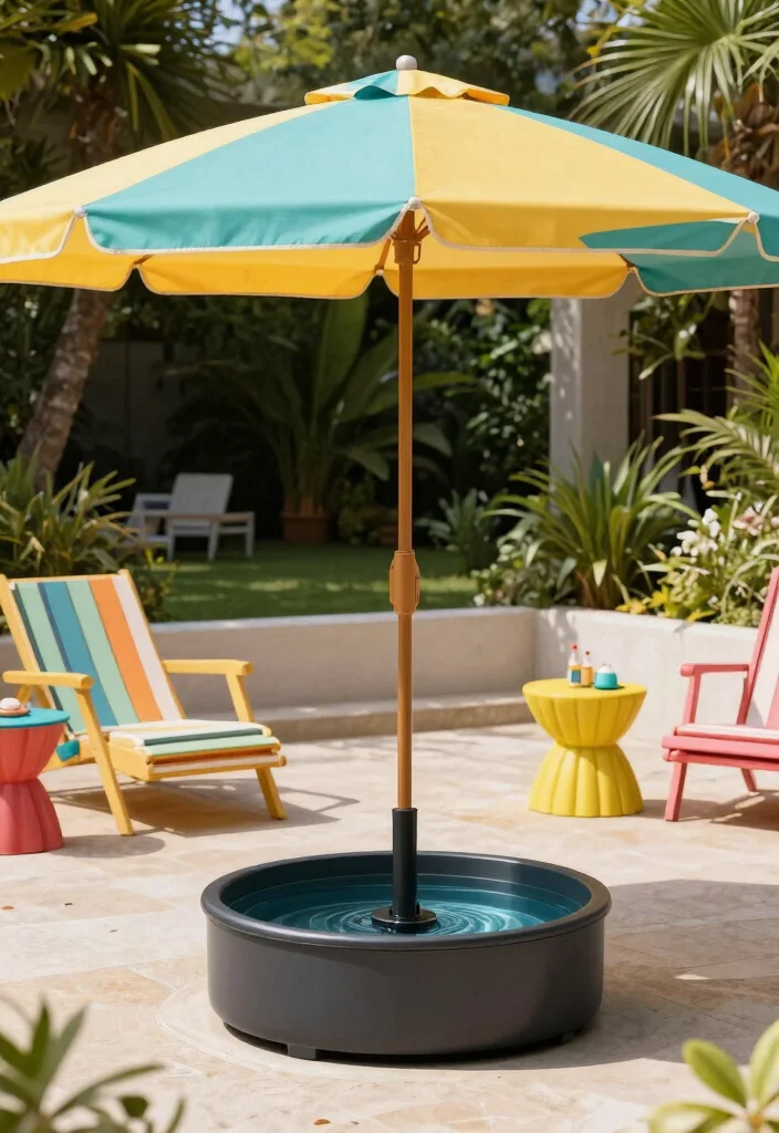 9 Heavy Duty Umbrella Base Weight Ideas Windproof 5. Water Filled Bases 0