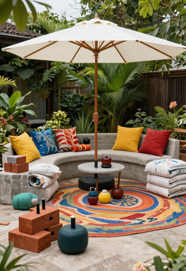 9 Heavy Duty Umbrella Base Weight Ideas Windproof 9. DIY Weights with Household Items 0