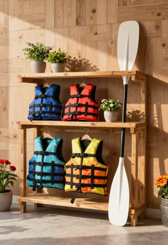 9 Minimalist String Shelving Setup Outdoor Inspiration for Kayak Enthusiasts 1. Open Shelf for Kayak Gear 0