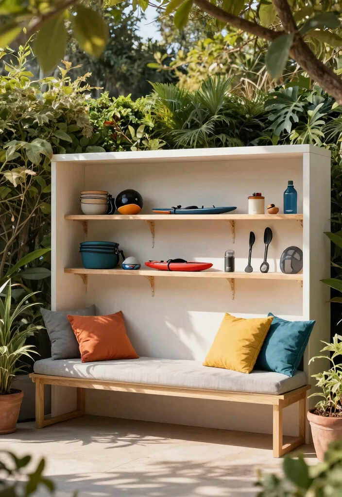 9 Minimalist String Shelving Setup Outdoor Inspiration for Kayak Enthusiasts 8. Creative Seating with Storage 0