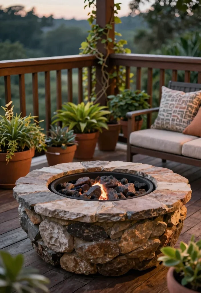 9 Safe DIY Gel Fire Bowl Ideas for Balconies 1. Rustic Stone Fire Bowl 0