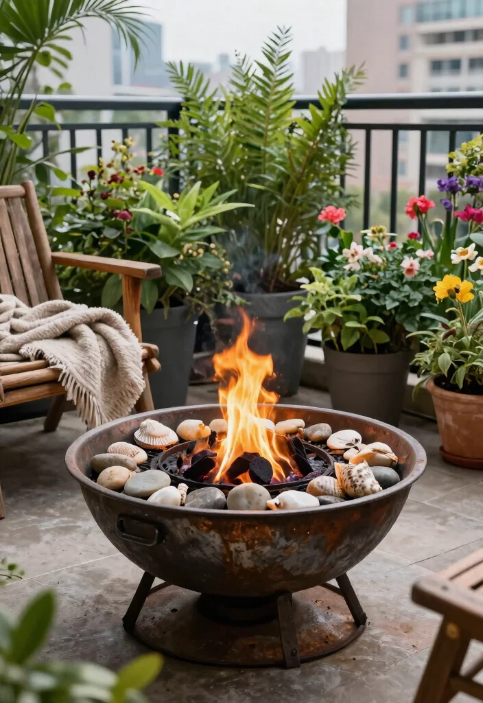 9 Safe DIY Gel Fire Bowl Ideas for Balconies 4. Upcycled Metal Fire Bowl 0