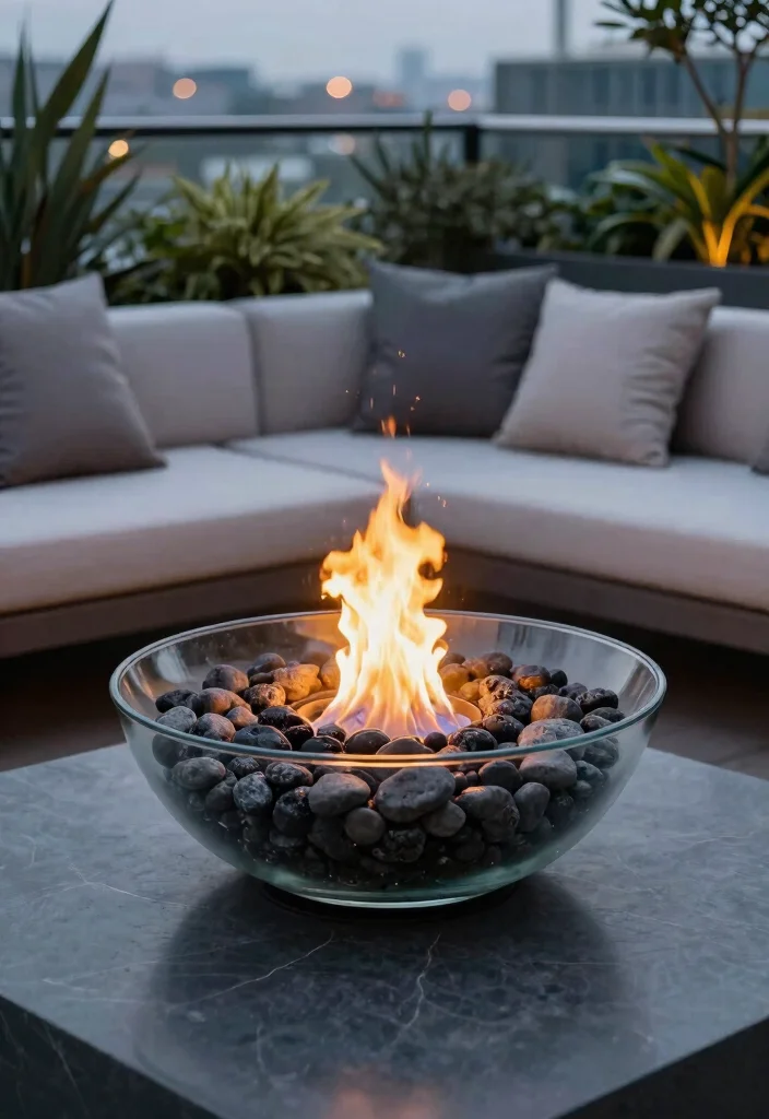 9 Safe DIY Gel Fire Bowl Ideas for Balconies 5. Elegant Glass Fire Bowl 0