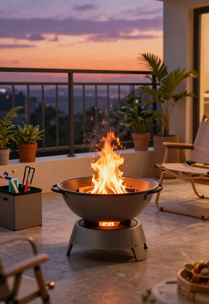 9 Safe DIY Gel Fire Bowl Ideas for Balconies 6. Portable Fire Bowl 0