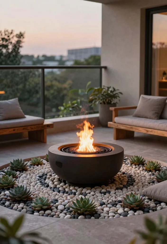 9 Safe DIY Gel Fire Bowl Ideas for Balconies 7. Zen Garden Fire Bowl 0