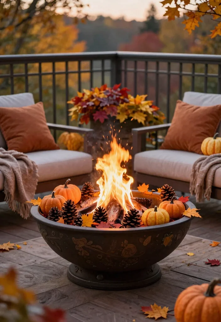 9 Safe DIY Gel Fire Bowl Ideas for Balconies 9. Seasonal Decor Fire Bowl 0