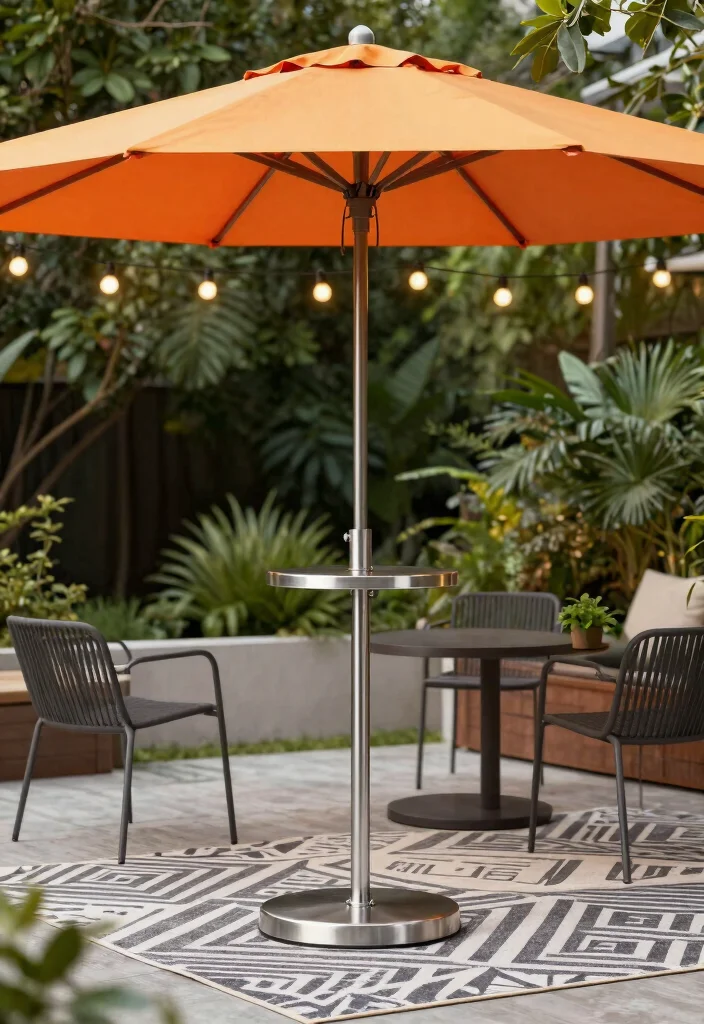 9 Stylish Umbrella Stand Decor Ideas 2. Industrial Metal Stand 0