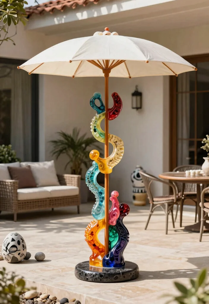 9 Stylish Umbrella Stand Decor Ideas 4. Artistic Sculptural Stand 0