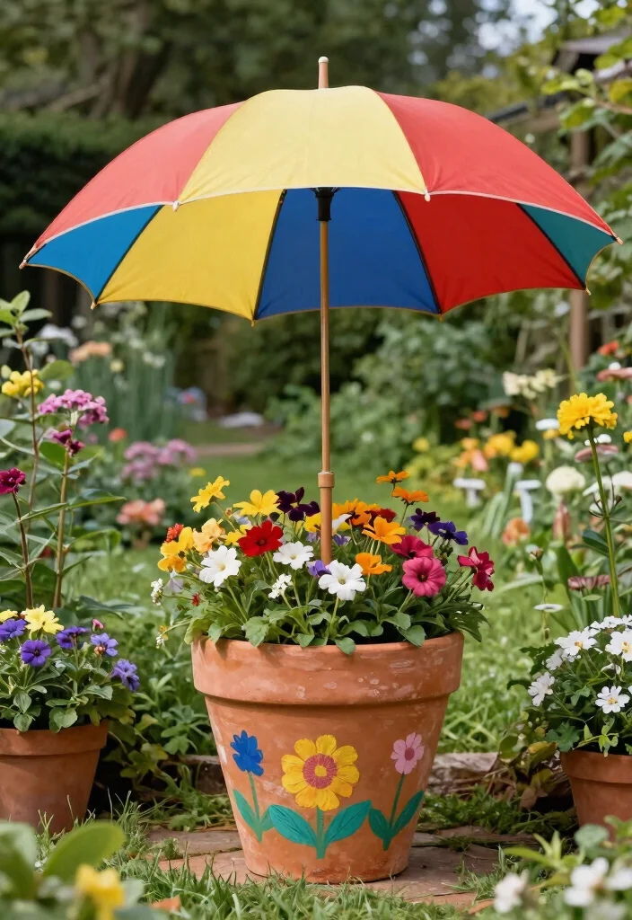 9 Stylish Umbrella Stand Decor Ideas 9. Terracotta Pot Stand 0
